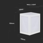 12W LED Lumină de Perete Corp Alb IP65 3000K - Image 5