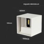 11W Lampă de Perete LED Cip Bridglux Alb 3000K Pătrat - Image 4