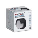 12W LED Lumină de Perete Sami-Frame Negru Rotund IP65 3000K - Image 3