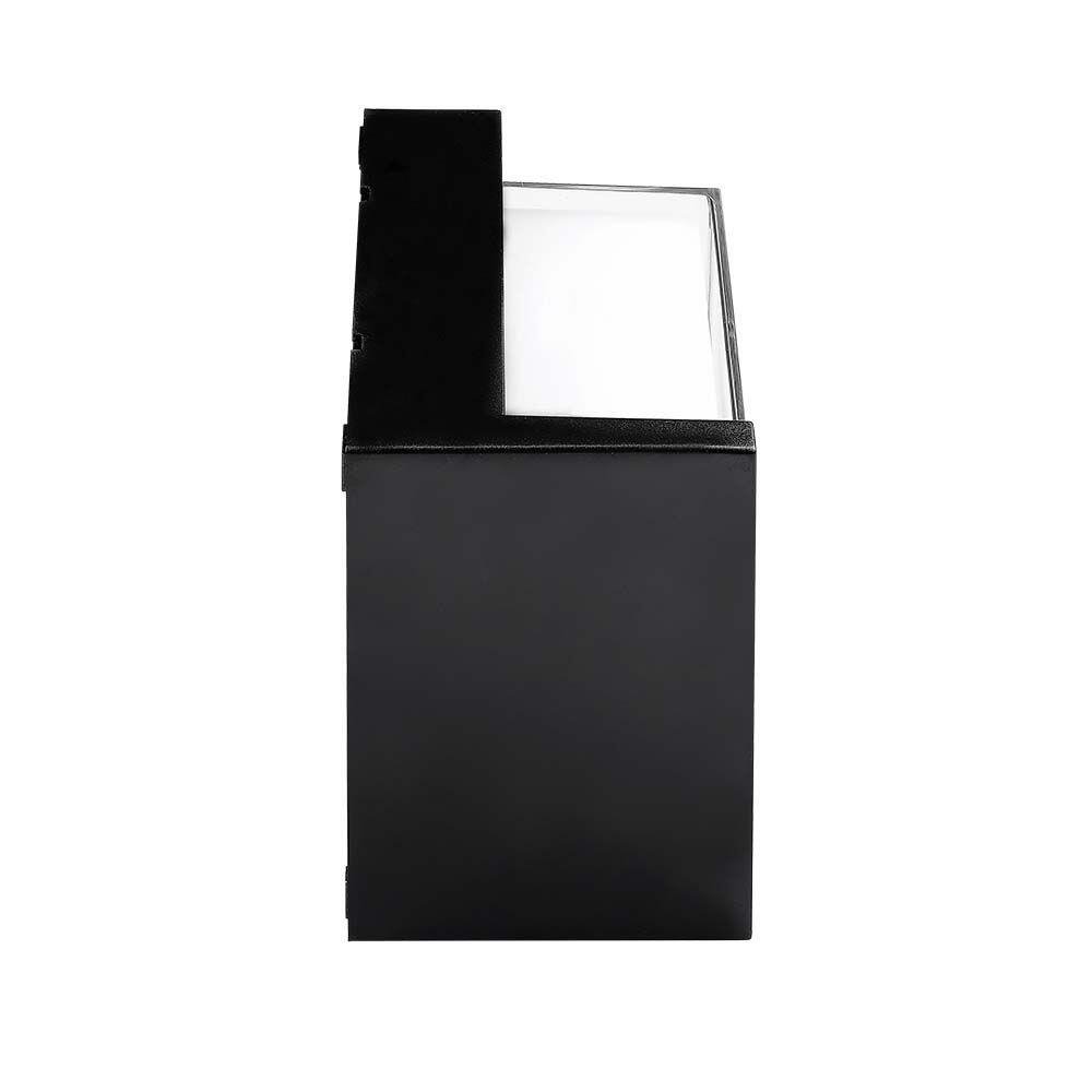 12W LED Lumină de Perete Sami-Frame Negru Pătrat IP65 3000K