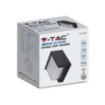 12W LED Lumină de Perete Sami-Frame Negru Pătrat IP65 3000K - Image 3