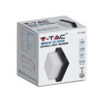 12W LED Lumină de Perete Negru Pătrat 3000K - Image 3