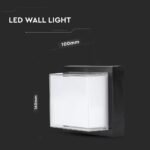 12W LED Lumină de Perete Negru Pătrat 3000K - Image 4