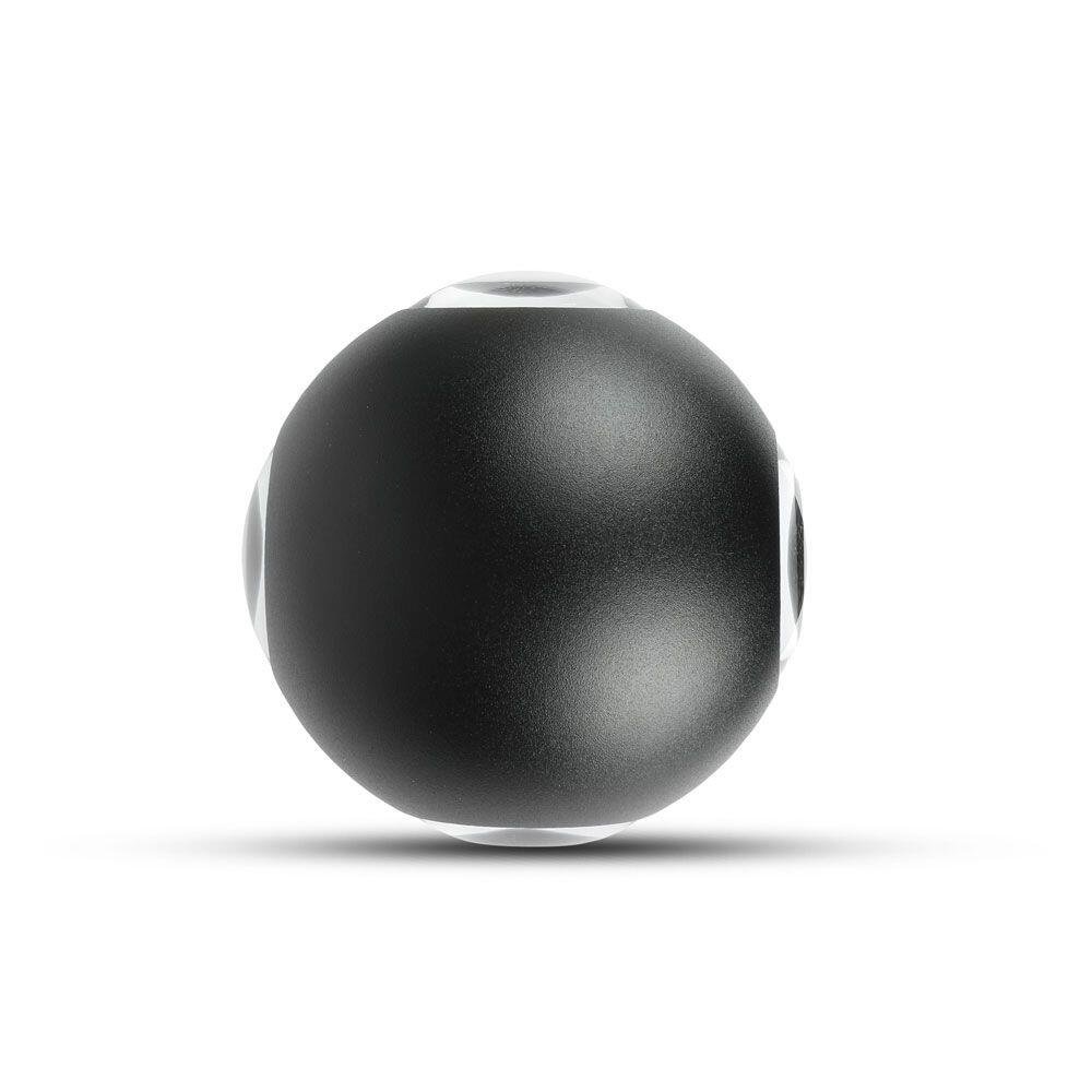 4W Lampă de Perete LED Corp Negru Rotund 3000K IP65
