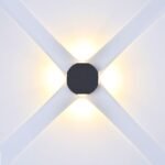 4W Lampă de Perete LED Corp Negru Rotund 3000K IP65 - Image 2
