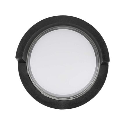 7W LED Lumină de Perete Ramă Parțială Negru Rotund 3000K