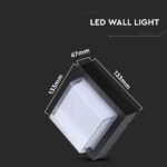 7W LED Lumină de Perete Negru Pătrat 3000K - Image 3