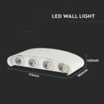 7W Lampă de Perete Alb Nisip IP54 4000K - Image 3