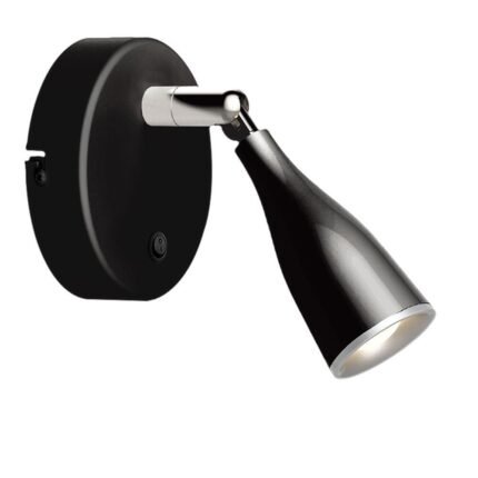 4.5W LED Lampă de Perete 3000K Negru Cu Întrerupător