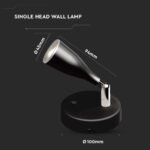 4.5W LED Lampă de Perete 3000K Negru Cu Întrerupător - Image 4