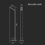 6W LED Stalpișor pentru Exterior Corp Gri 4000K IP54 - Image 2