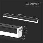 40W LED Lampă Lineară Corp Negru 4000K - Image 4
