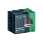 1W LED Lampă de Perete Solară SMD Corp Negru IP44 3000K - Image 2