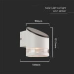 1W LED Lampă de Perete Solară SMD Cu Senzor cu Microunde IP44 3000K - Image 3