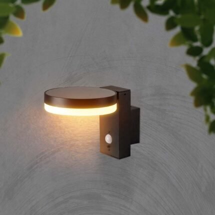 5.5W LED Solar Lumină de Peret SMD With Cu Senzor Rotundă IP44 3000K