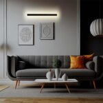 20W LED Lampă Lineară de Perete (1010*60*50mm) 4000K Corp Negru IP65 - Image 2