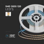 Bandă LED SMD 2835 120LED  Double PCB 3mm 6500K 8W/m