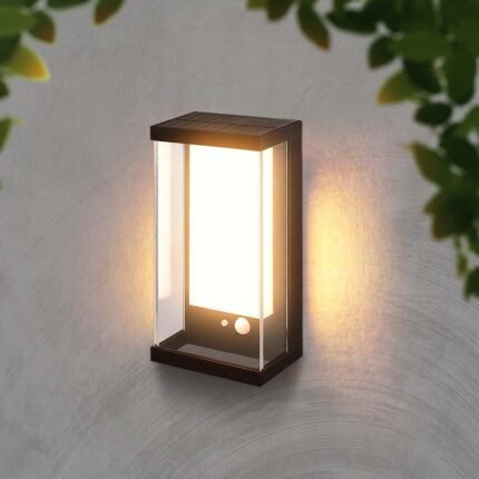 1W Lampă de Perete 3000K Negru IP54
