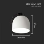 12W LED Proictor pe Șină Textilă 120`D 3000K Corp Alb 3 ani Garanție - Image 3