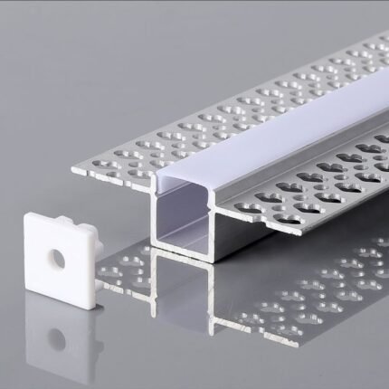 Profil Bandă LED din Aluminiu cu Difuzor de Lumină 2000*55*15mm Corp Argintiu