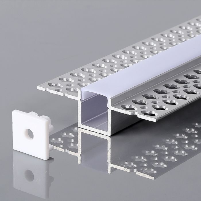 Profil Bandă LED din Aluminiu cu Difuzor de Lumină 2000*55*15mm Corp Argintiu