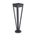 2W LED Lampă de Grădină Solară 3000K Corp Negru