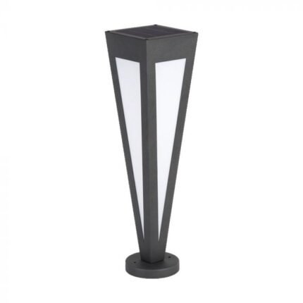 2W LED Lampă de Grădină Solară 3000K Corp Negru