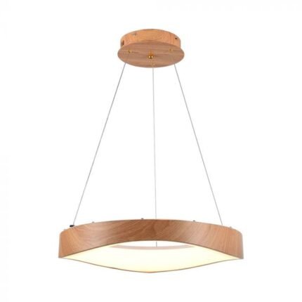 18W Pendul LED Designer Lemn 3000K D400
