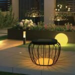 1W LED Lampă Solară Designer Corp Negru 6000K+3000K - Image 2