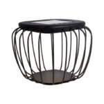 1W LED Lampă Solară Designer Corp Negru 6000K+3000K