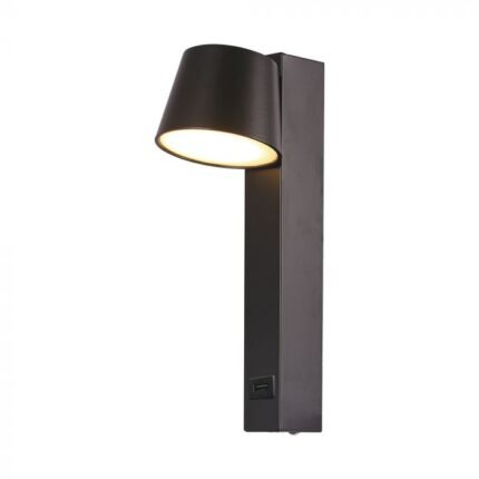 8W LED Lampă de Perete Corp Negru 3000K