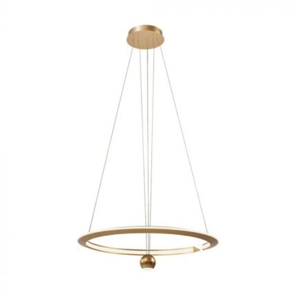 45W LED Pendul Suspendat D600*1500mm 3000K Dimabil Auriu