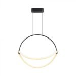 16W LED Pendul Suspendat cu 1.5m de Cablu 600mm 3000K Corp Negru