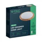 30W / 60W / 30W Plafonieră LED Designer cu Telecomandă Dimabilă Wood Grain Cyclone Cover - Image 2