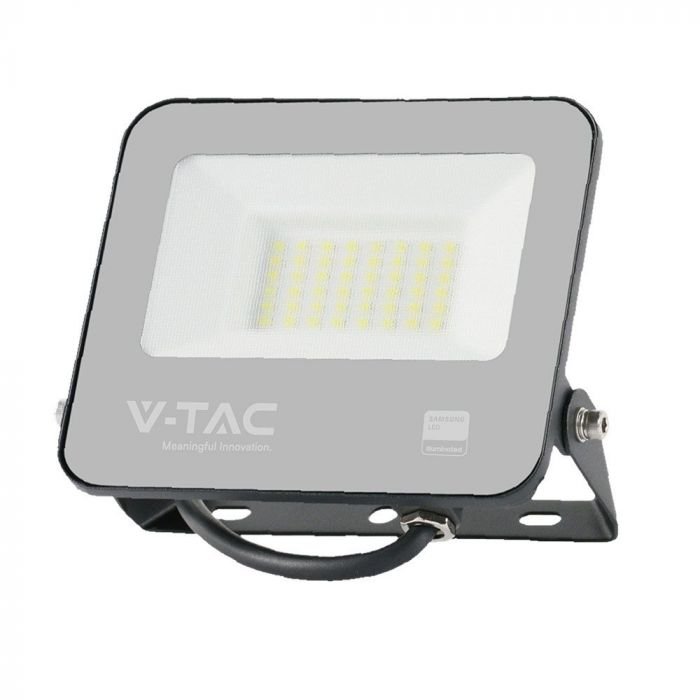 30W Proiector LED SMD Cip SAMSUNG 1m de Cablu Corp Negru Sticlă Albă 4000K