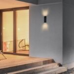 8W LED Lampă de Perete Sus & Jos Corp Negru 4000K IP65 - Image 2