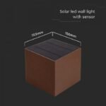 9W LED Lumină de Perete Solară Baterie 3.7V 3 in 1 Corten IP65 - Image 2