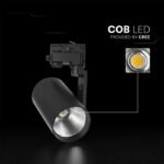 35W LED COB Proiector pe Șină Cip CREE 4000K Corp Negru - Image 3