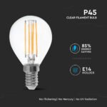 Bec LED 6W Filament E14 P45 Clear Cover 2700K - Image 3
