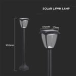 2W Stâlpișor LED Solar Corp Negru 3000K, 6000K IP44 - Image 5