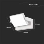 17W LED Lumină de Perete Corp Alb 4000K IP65 - Image 3