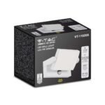 17W LED Lumină de Perete Cu Senzor Corp Alb 3000K IP65 - Image 3