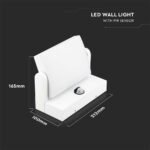 17W LED Lumină de Perete Cu Senzor Corp Alb 3000K IP65 - Image 4