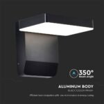 17W LED Lumină de Perete Corp Negru Pătrat 3000K IP65 - Image 5