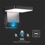 17W LED Lumină de Perete cu Senzor Corp Negru Pătrat 3000K IP65 - Image 5