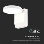 17W LED Lumină de Perete Corp Alb Rotund 3000K IP65 - Image 5
