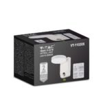 17W LED Lumină de Perete cu Senzor Corp AlbRotund 3000K IP65 - Image 2