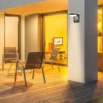 17W LED Lumină de Perete cu Senzor Corp Negru Rotund 3000K IP65