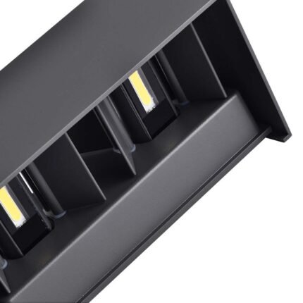 24W LED Lumină de Perete Corp Negru 3000K IP65