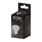 LED Spotlight 2.9W GU10 SMD Alb Plastic Aspect Lăptos 6400K - Image 2